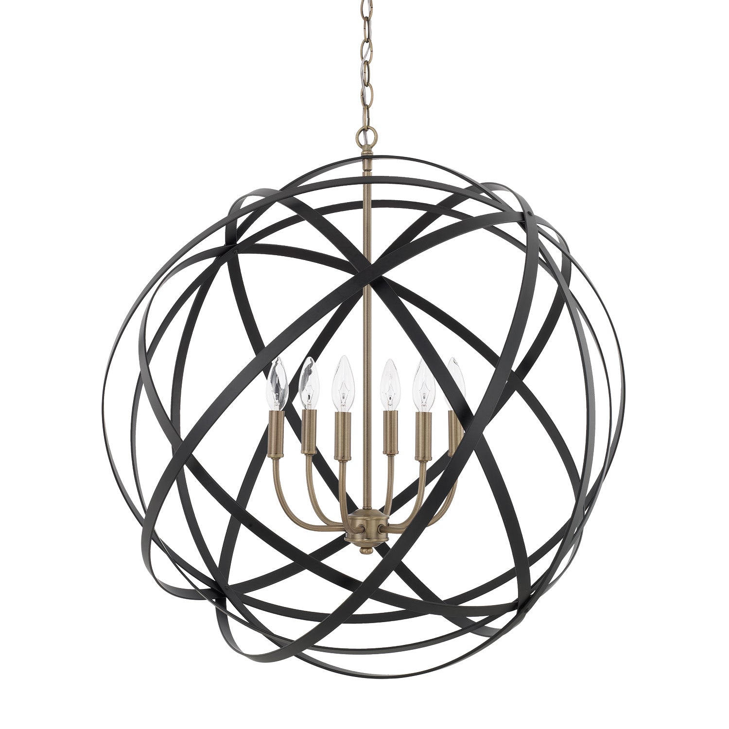 Capital Axis 4236AB Pendant Light - Aged Brass and Black