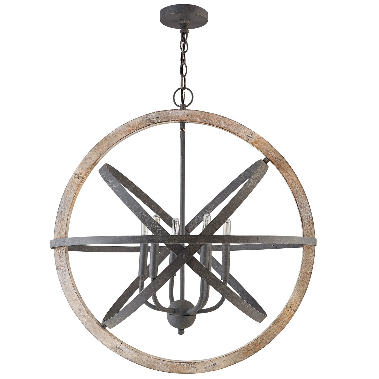 Capital Bluffton 330561IW Chandelier Light - Iron and Wood