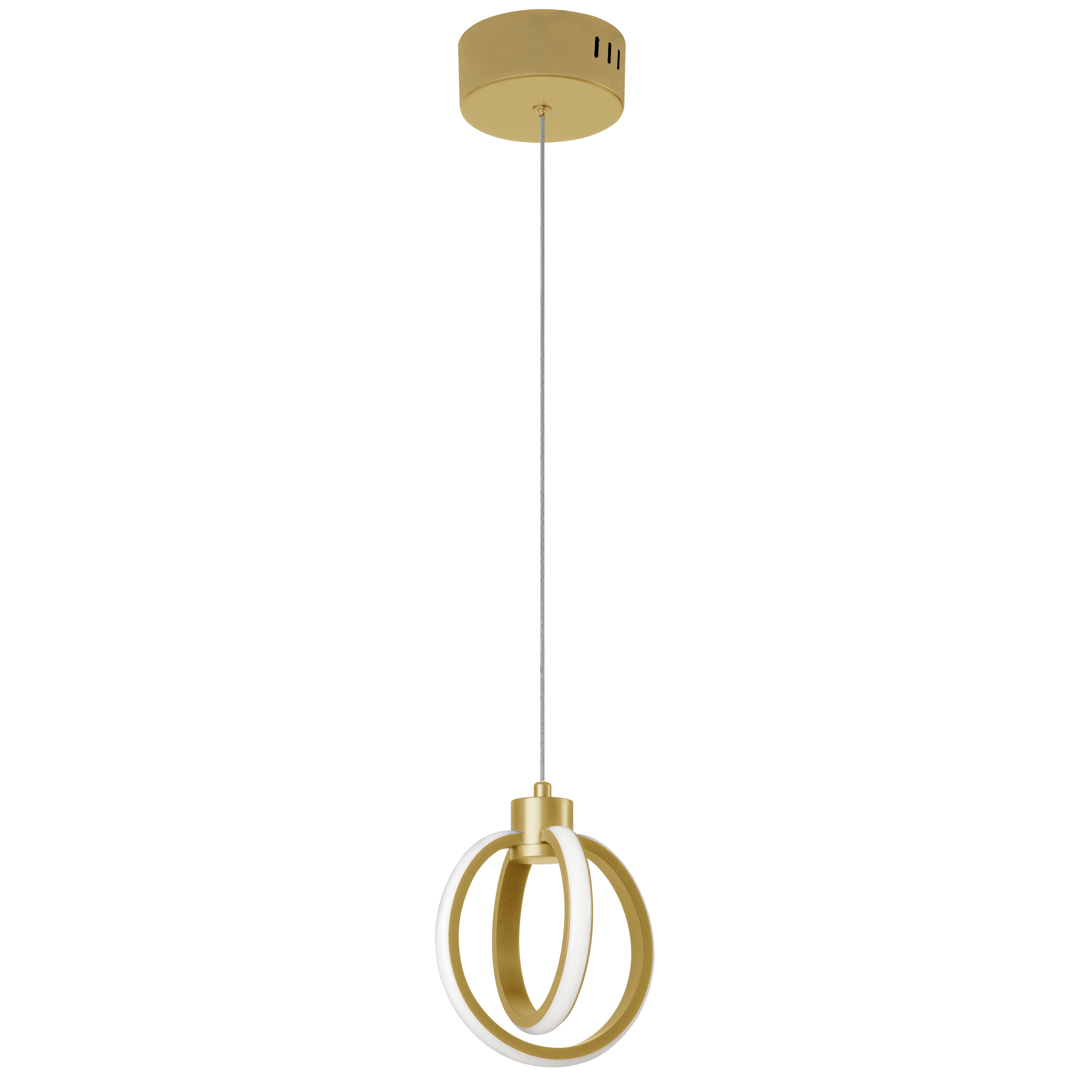 Dainolite Parson - 9228-614LEDP-AGB - 14W Pendant, Aged Brass with White Silicone Diffuser - Aged Brass