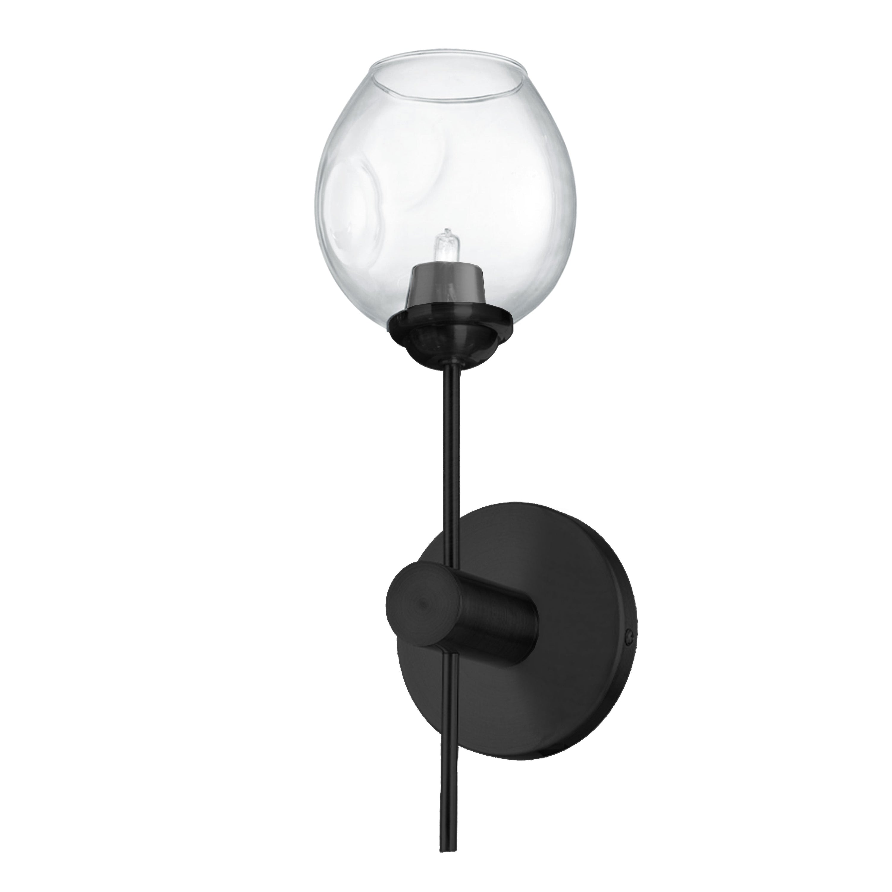 Dainolite Abii - ABI-141W-MB-CLR - 1 Light Matte Black Vanity Fixture Light w/ Clear Glass - Black