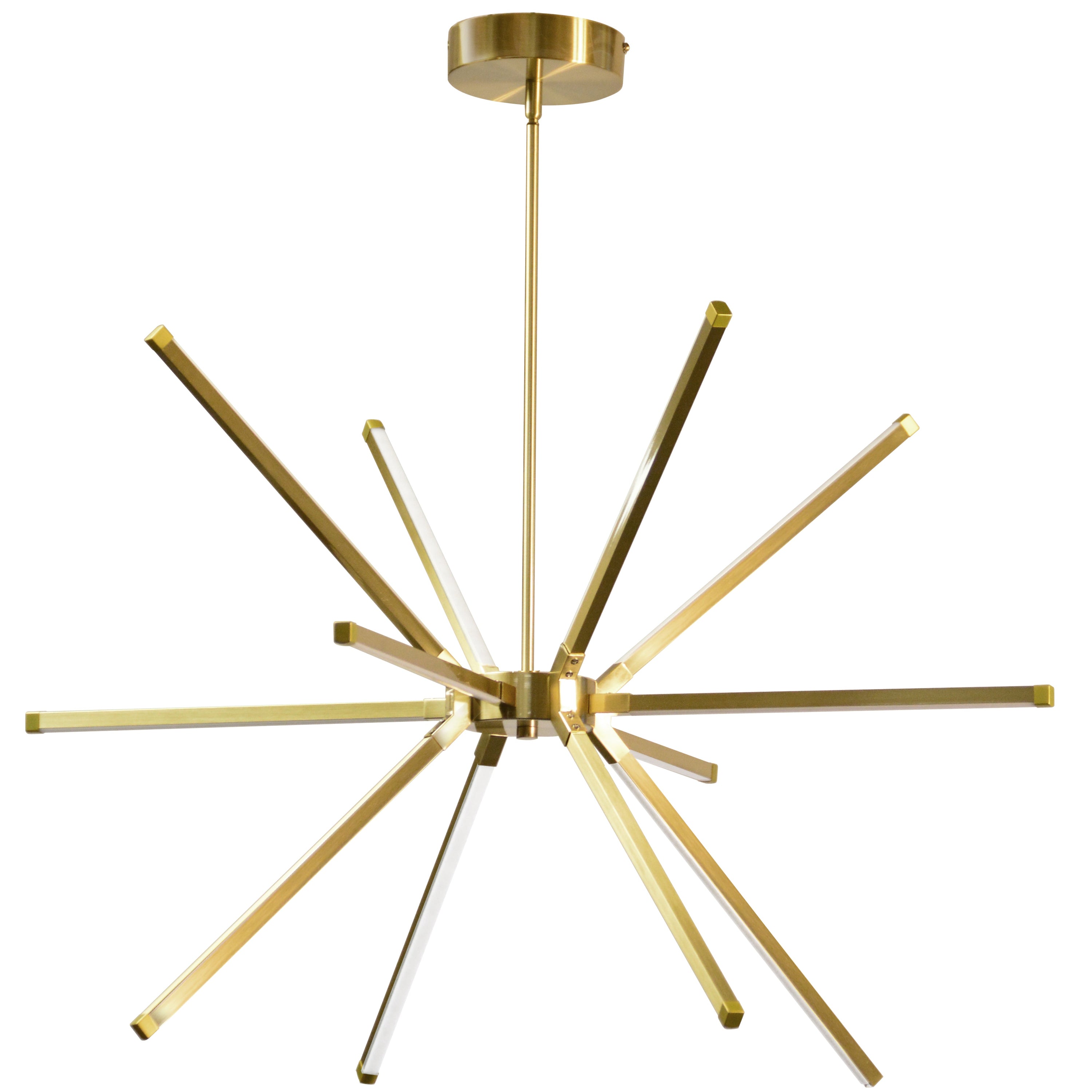 Dainolite Array - ARY-3260LEDC-AGB - 60W LED Chandelier Fixture, Aged Brass with White Acrylic Diffuser - Aged Brass