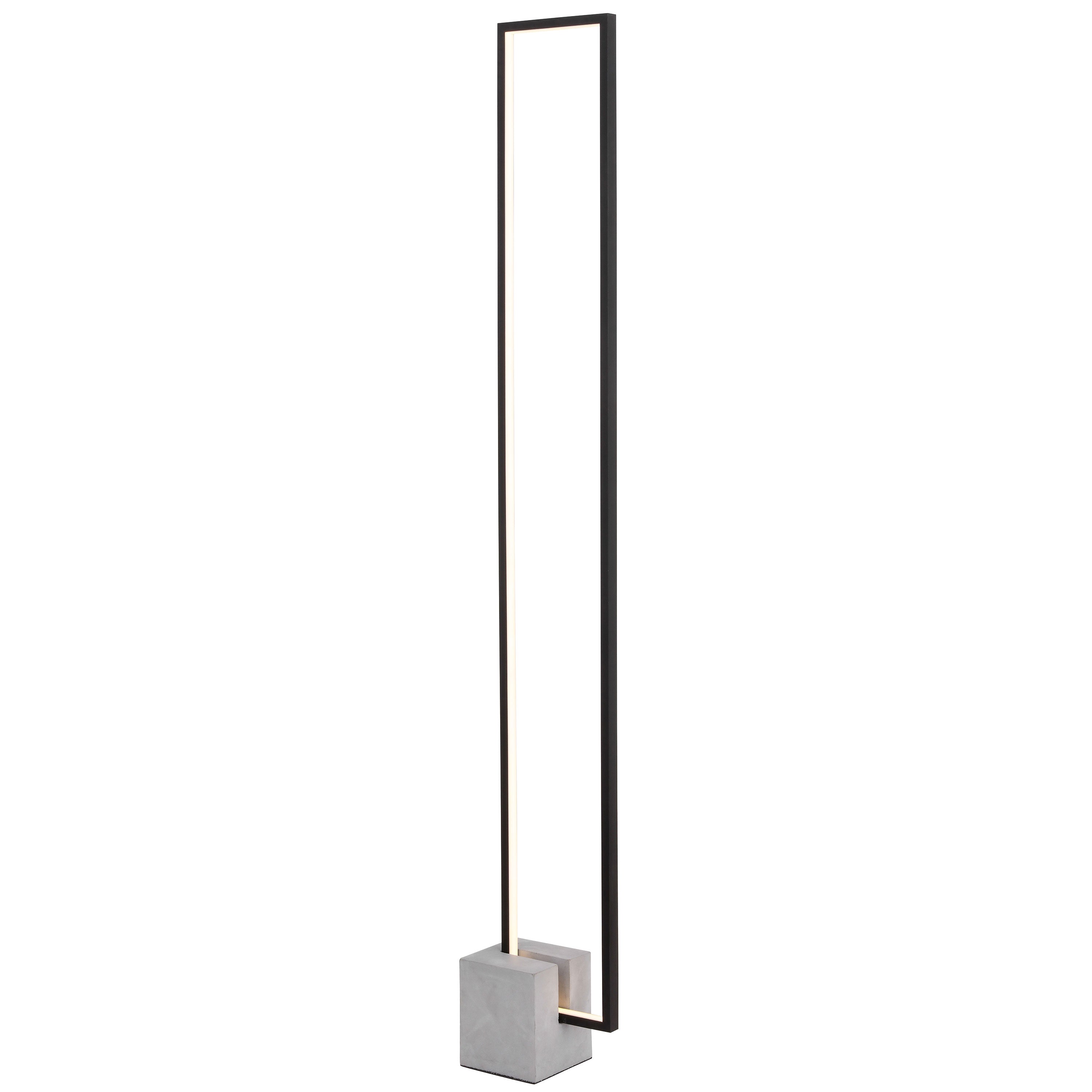 Dainolite Florence - FLN-LEDF55-MB - 34W LED Floor Lamp Black Finish with Concrete Base - Black