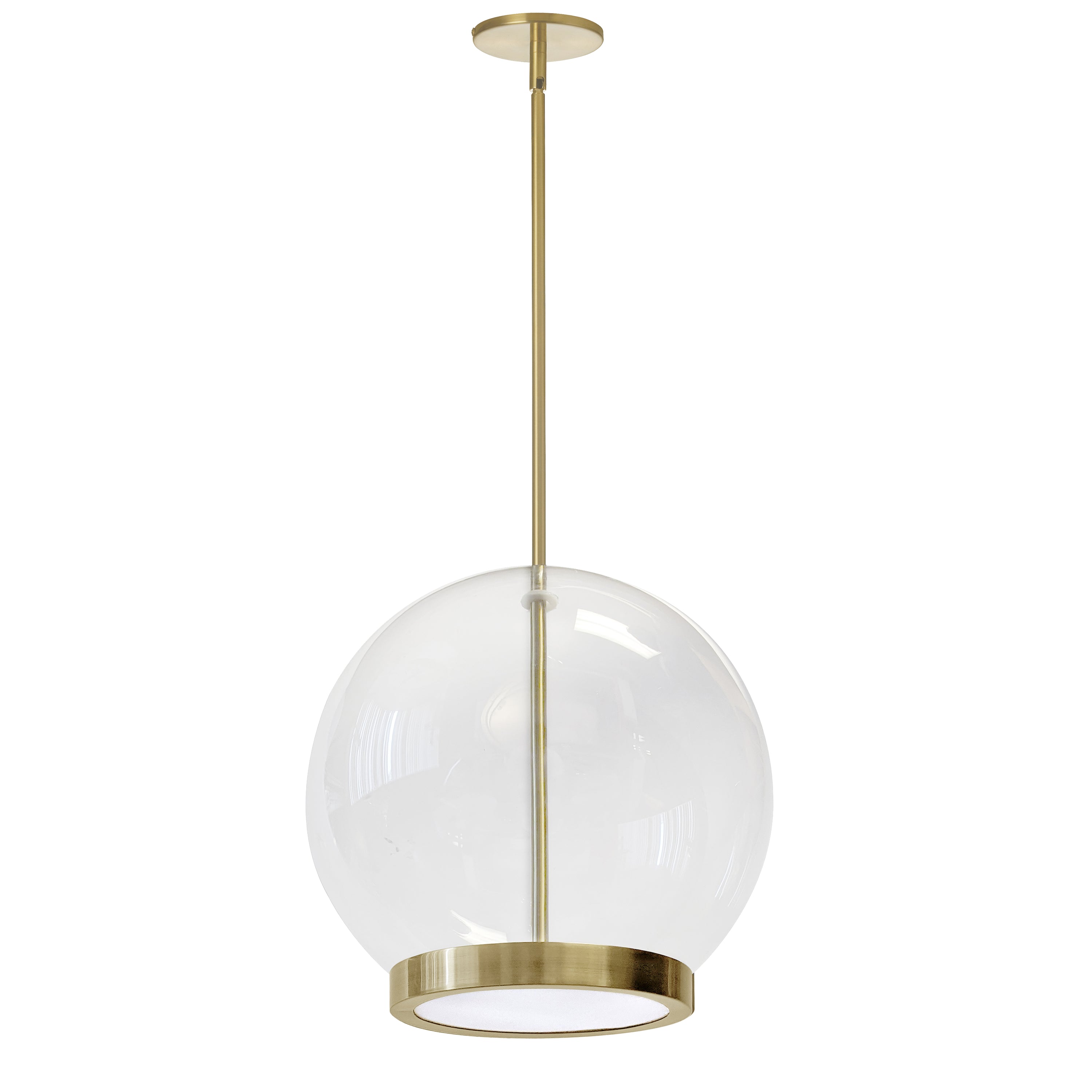 Dainolite Picotas - PTS-1215LEDP-AGB - 15W Pendant, Aged Brass with Clear Glass - Clear