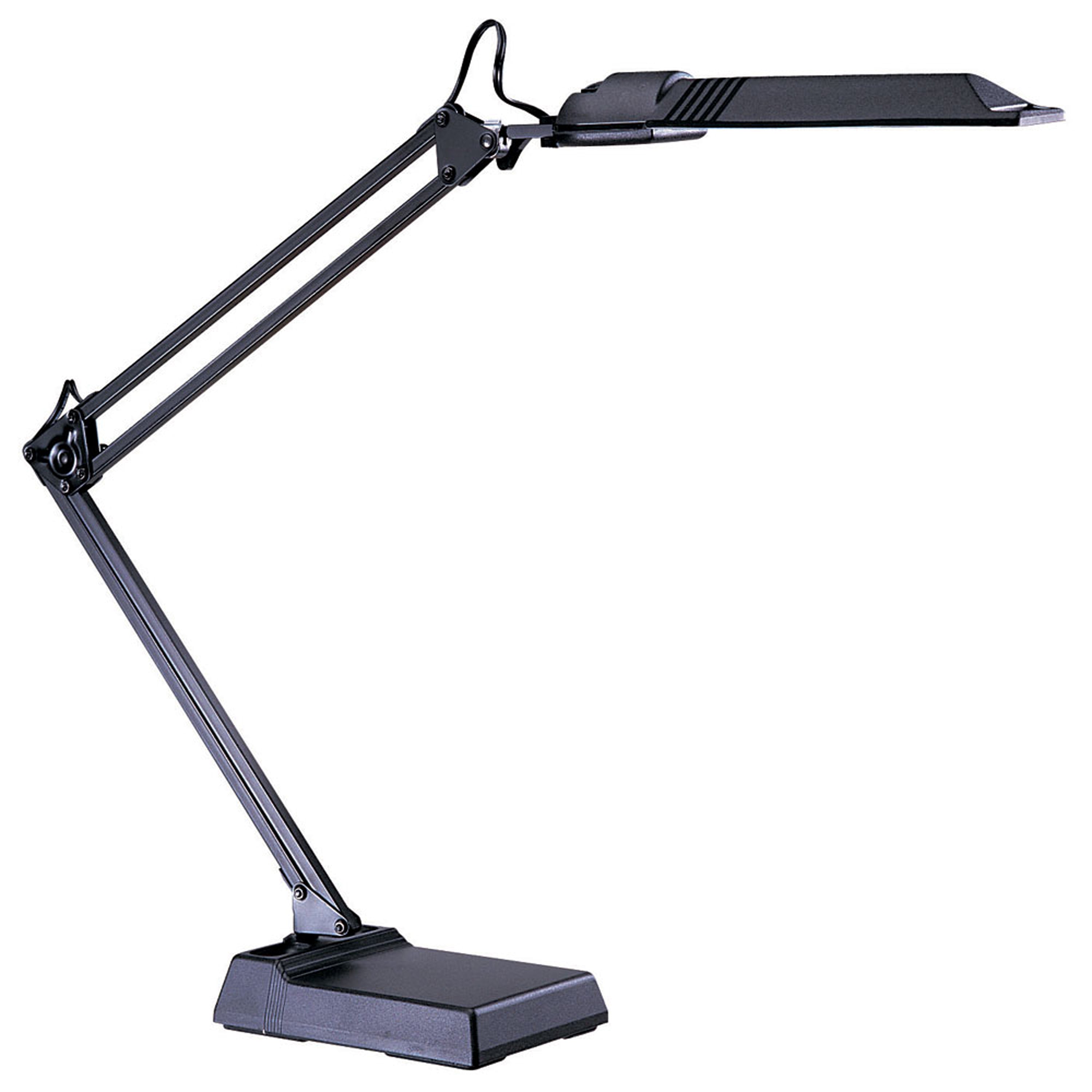 Dainolite Ultima - ULT133-BM-BK - Fluorescent Spring Balanced Arm Desk Lamp, 36" Reach, comes with 13W Fluorescent Bulb - Black
