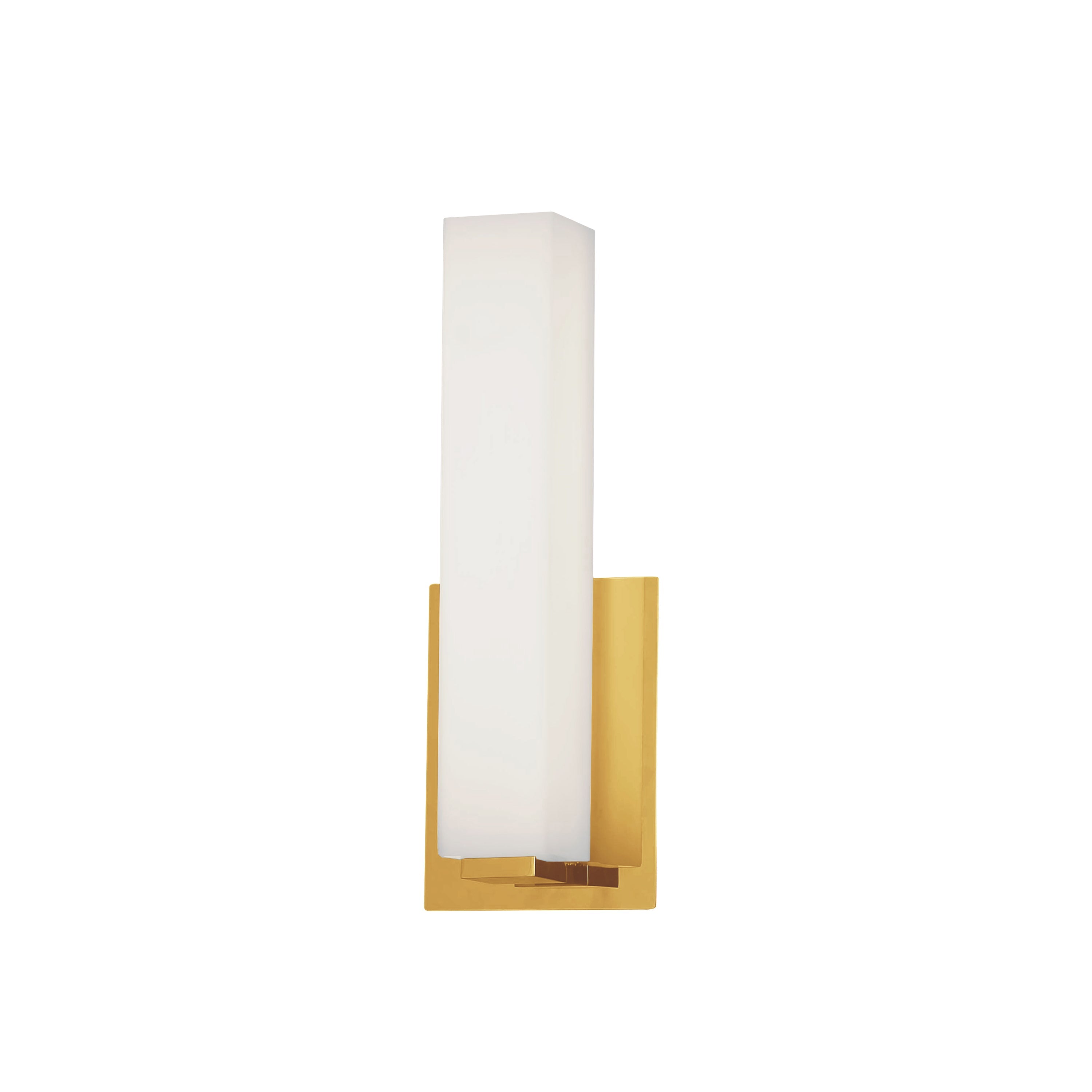 Dainolite Contemporary - VLD-172-10-AGB - 12W Aged Brass Vanity Fixture Light w/ White Glass - White