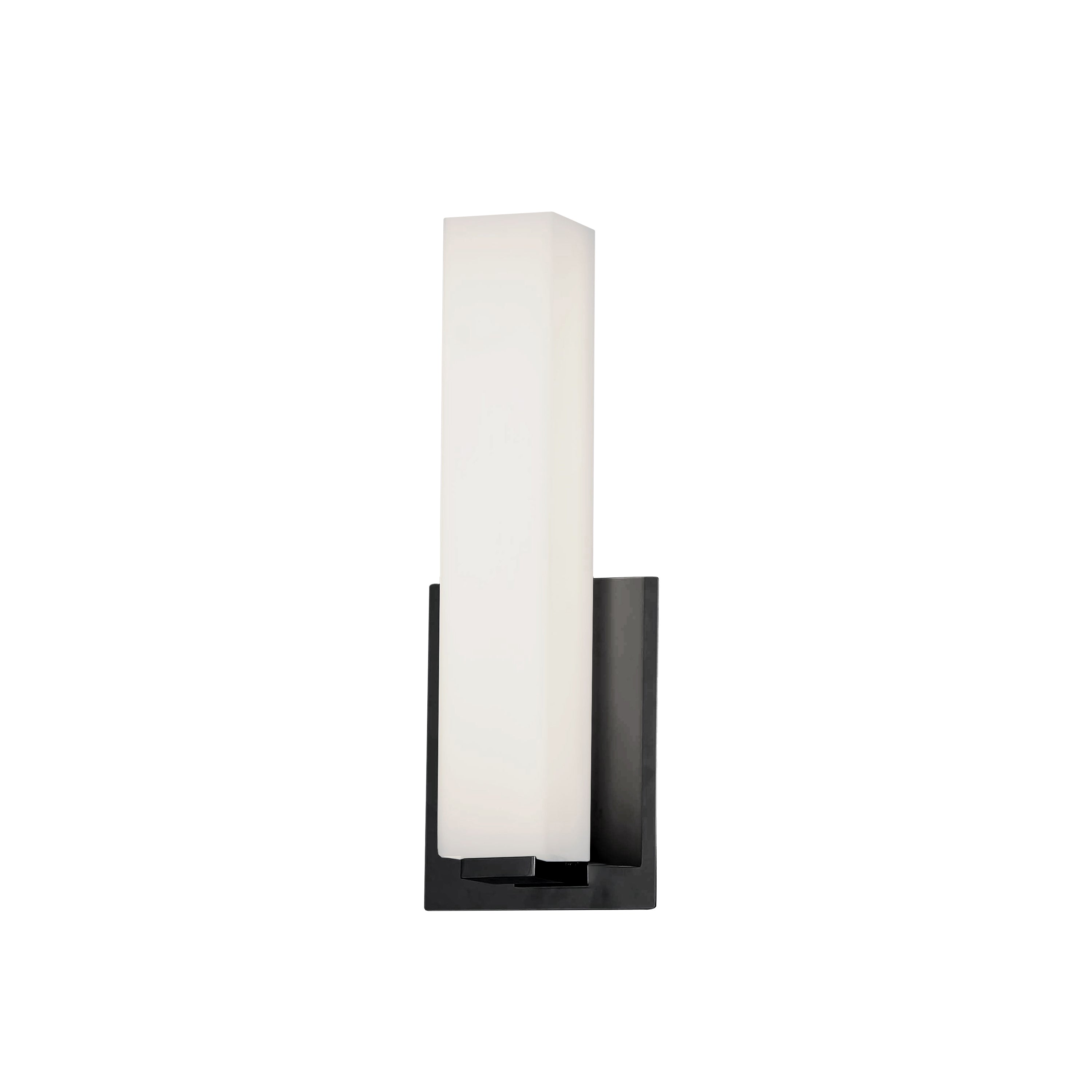 Dainolite Contemporary - VLD-172-10-MB - 12W Matte Black Vanity Fixture Light w/ White Glass - Matte Black
