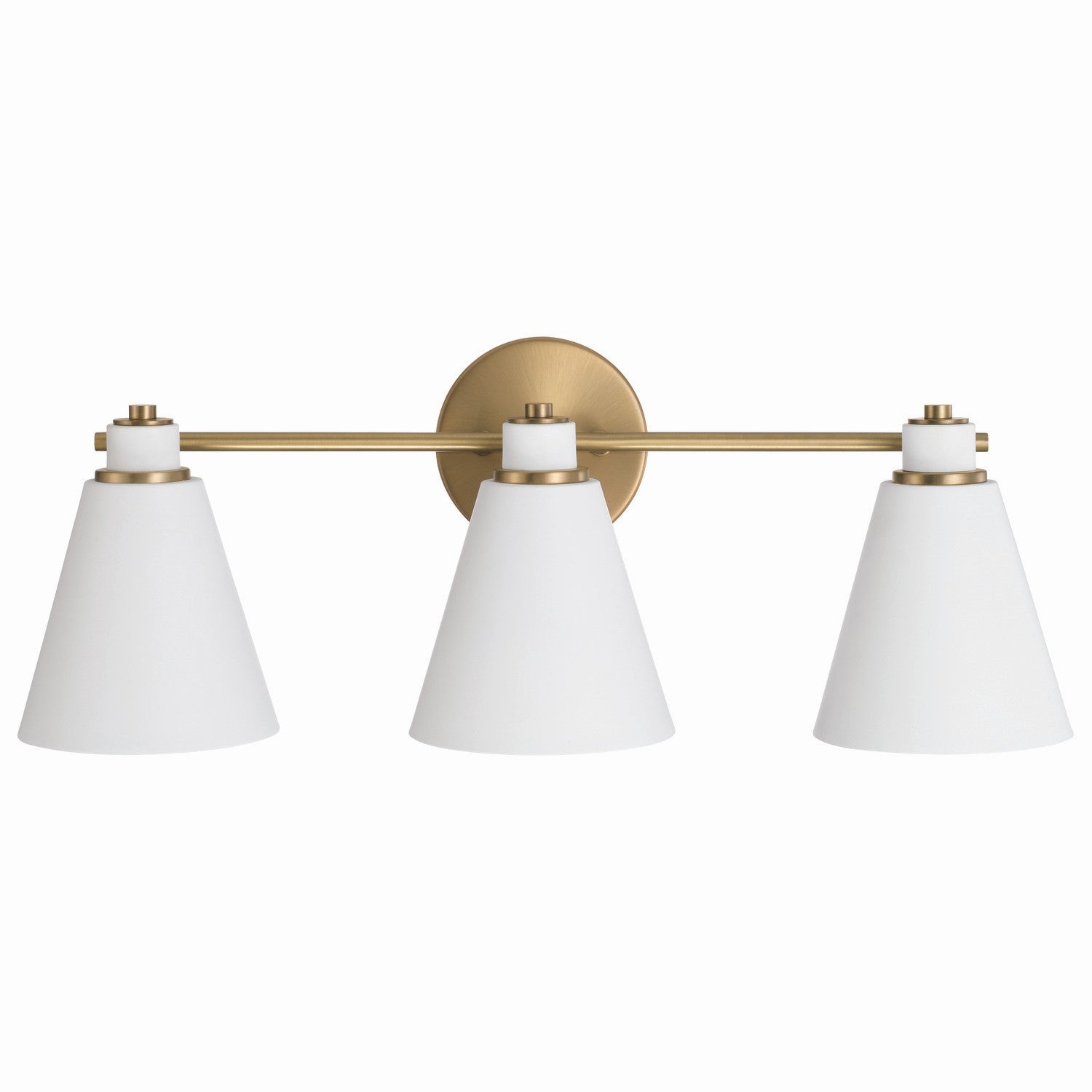 Capital Bradley 150131AW Bath Vanity Light 24 in. wide - Aged Brass and White