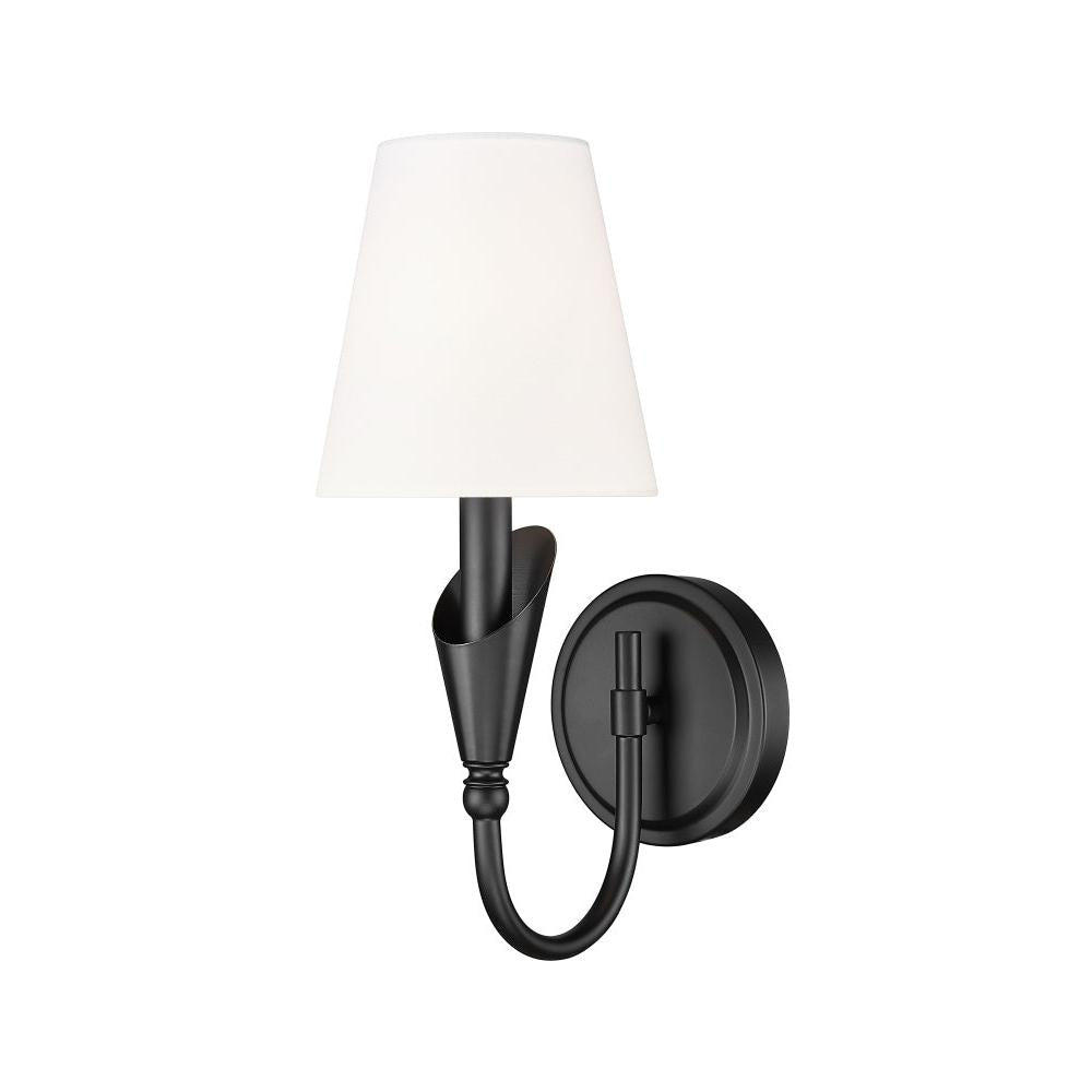 Z-Lite Claudelle 5.75-Inch Wide 1-Light Wall Sconce in Matte Black – 4014-1S-MB