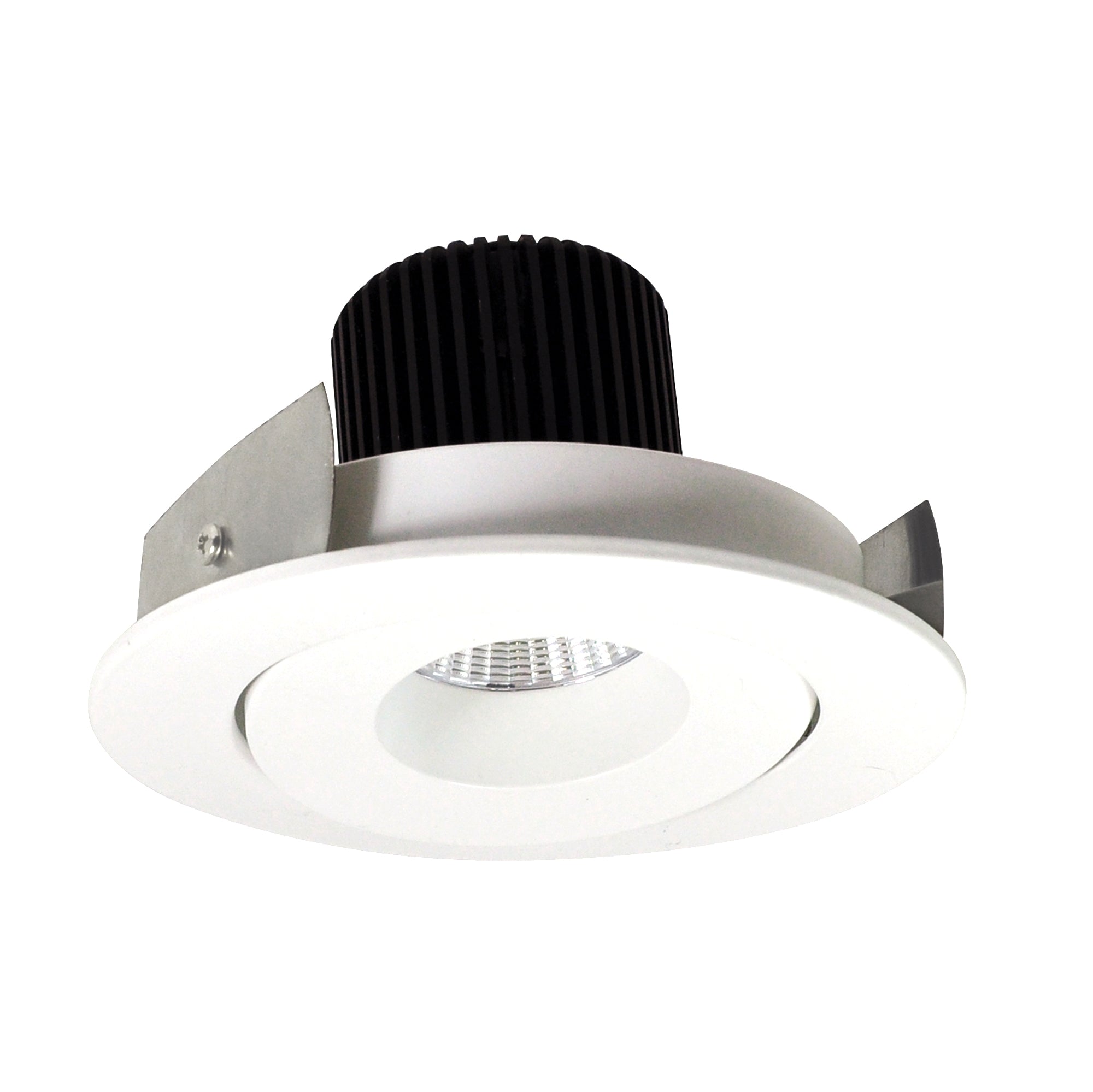 Nora Lighting 4" Iolite LED Round Adjustable Gimbal, 800lm / 14W, 5000K, Bright White Finish – NIO-4RG50XMPW