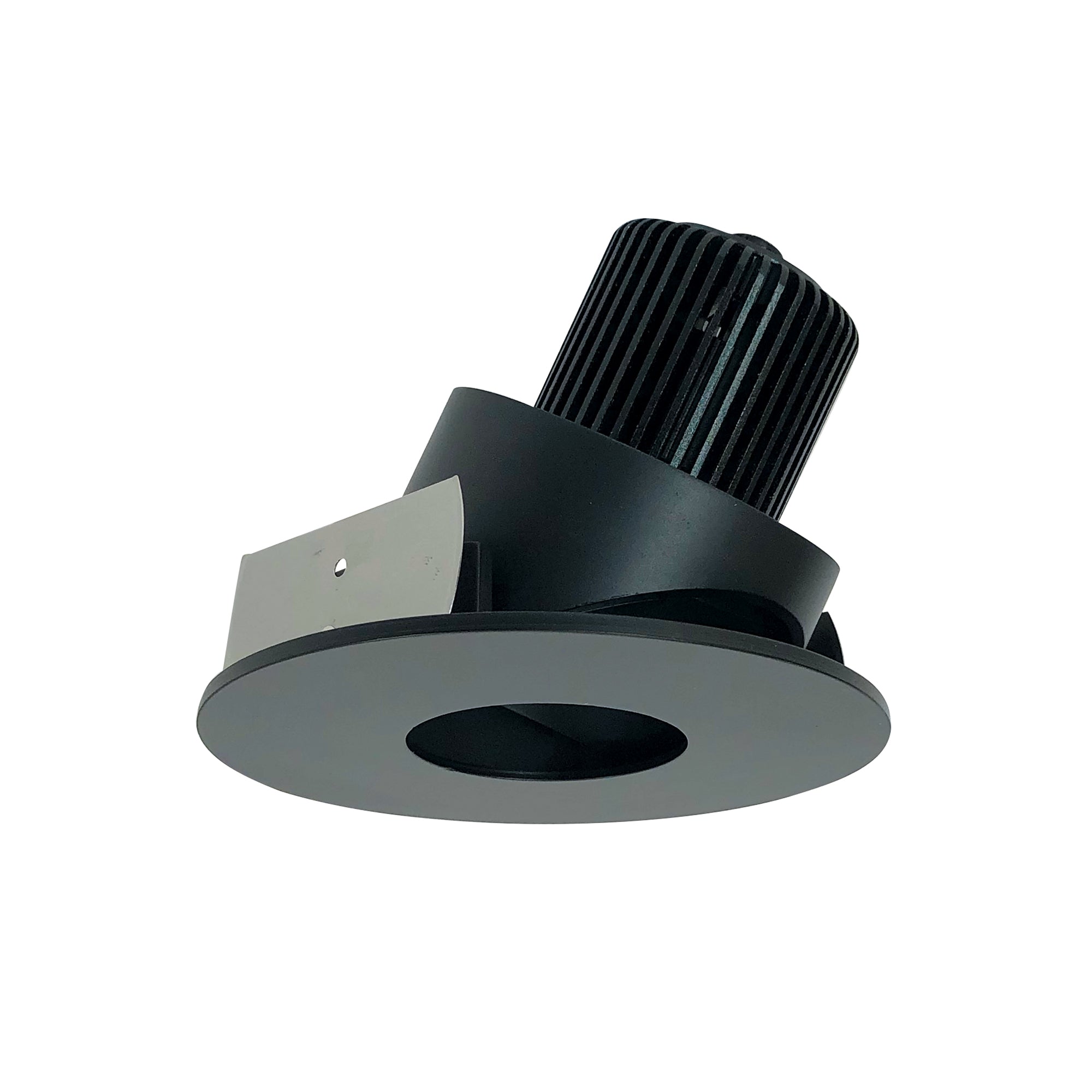 Nora Lighting 4" Iolite LED Round Adjustable Pinhole, 1000lm / 14W, 3500K, Black Pinhole / Black Flange – NIO-4RPHA35XBB/10