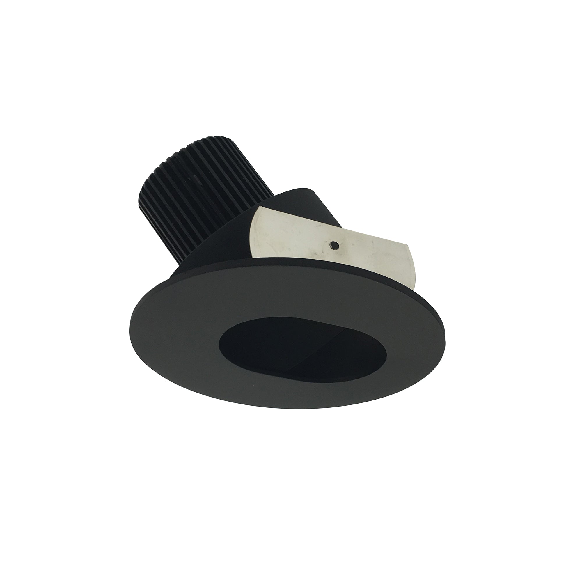 Nora Lighting 4" Iolite LED Round Adjustable Slot Aperture, 10-Degree Optic, 750lm / 12W, 4000K, Black Slot Aperture / Black Flange – NIO-4RSL40QBB