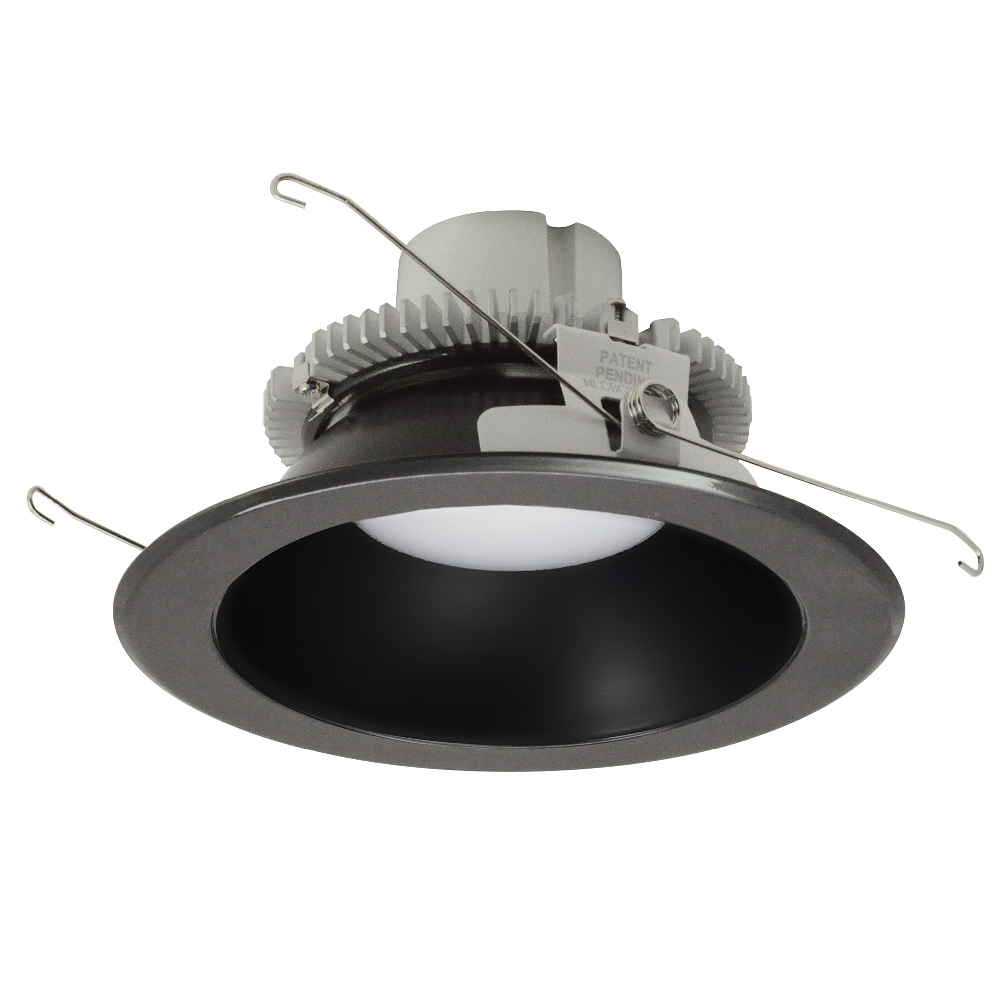 6" Cobalt Click Round Retrofit Reflector, 1000lm / 12W, 4000K, Black Reflector / Black Flange, 120-277V input; Phase or 0-10V dimming, Pre-Wired for Emergency