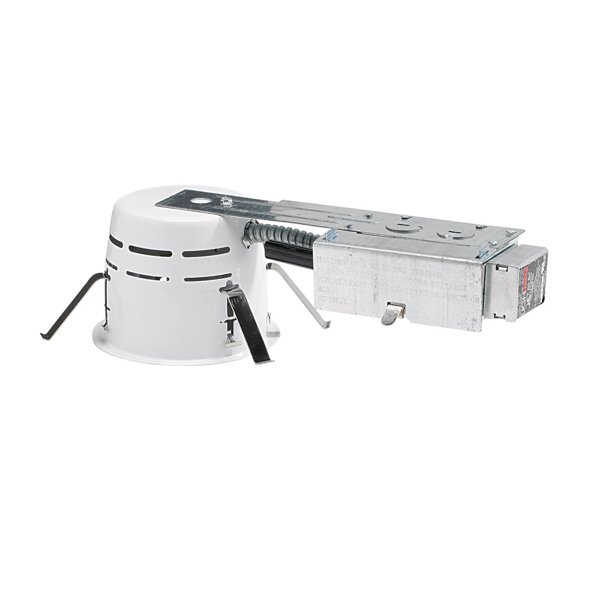 Nora Lighting 4" Shallow Low Voltage Remodel Housing, 120V/12V Elect. Transformer, Max 50W – NLR-403S/1EL