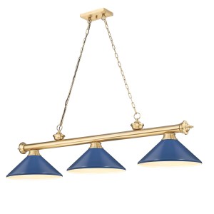 Z-Lite Cordon 14-Inch Billiard in Heritage Brass – 2306-3HBR-MNB