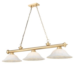 Z-Lite Cordon 16-Inch Billiard in Heritage Brass – 2306-3HBR-WM16